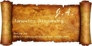 Janovicz Alexandra névjegykártya